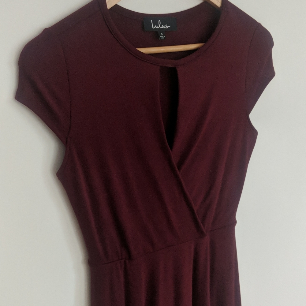 Lulu's burgundy wrap dress